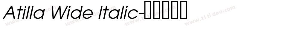 Atilla Wide Italic字体转换